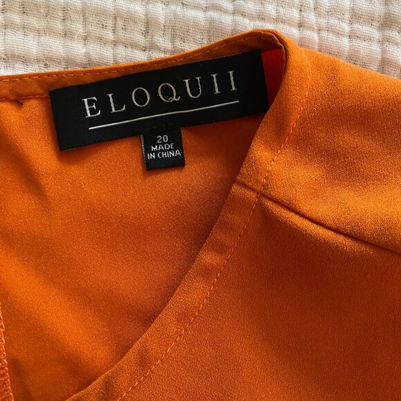 Orange Top with Ruffled Sides - Picture 4 of 4